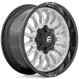 Fuel ARC D798 Silver Brushed Face w/milled black lip