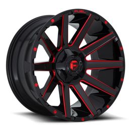 Fuel Contra D643 Gloss Black w/candy red