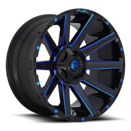 Fuel Contra D644 Gloss Black w/candy blue