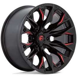 Fuel Flame D823 Gloss Black Milled w/candy red
