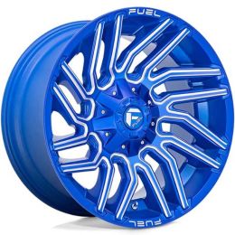 Fuel Typhoon D774 Anodized Blue Milled